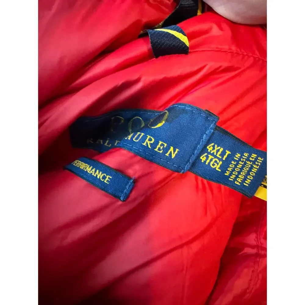 POLO RALPH LAUREN El Cap Down Puffer Jacket Size 4XLT NEW Red $398